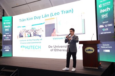 Tr?n Kim Duy Lân, Lecturer of HUTECH University, delivering insights on “Advancing Web3 Adoption in Education in Vietnam”